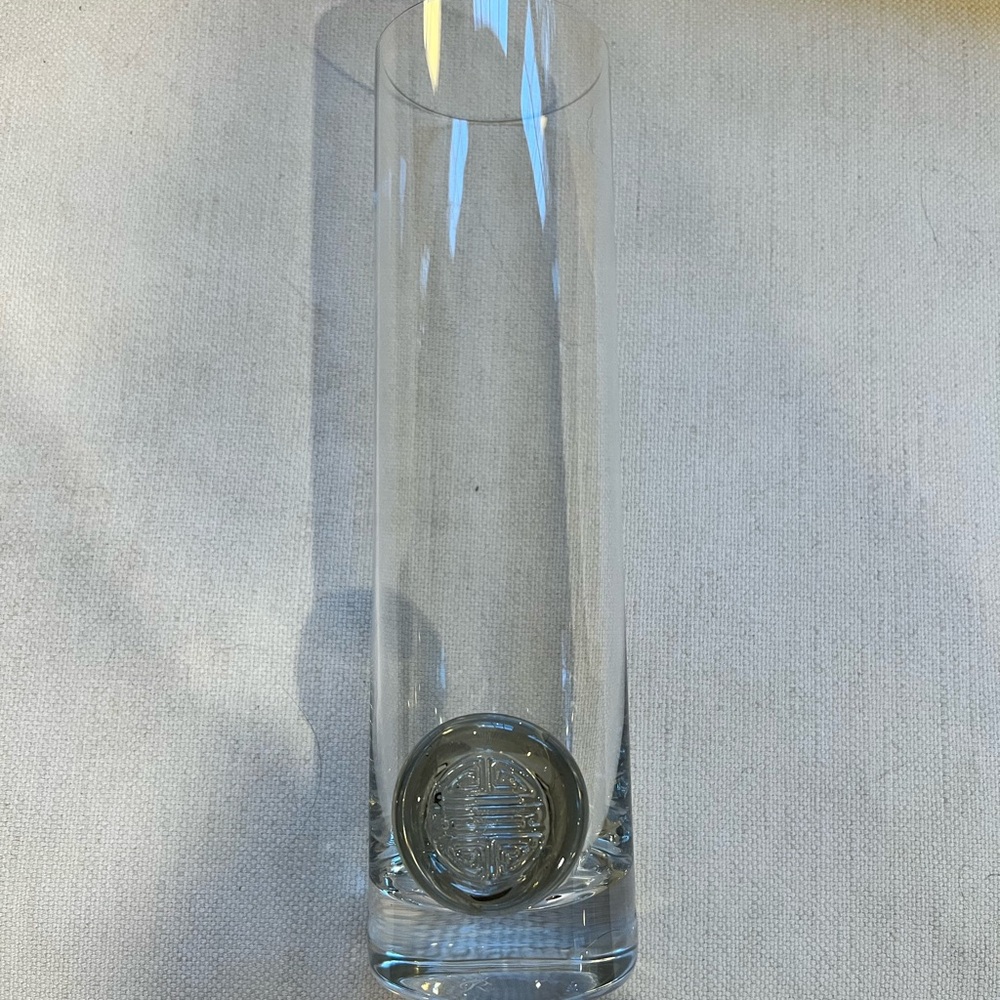 Rosenthal vintage crystal Asian medallion Shou pattern glass